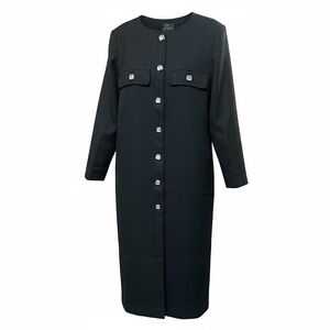 Elegant Black Button-Up coat